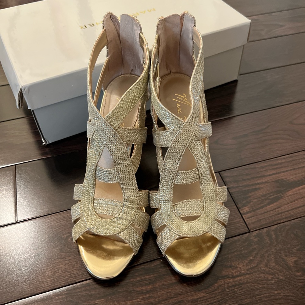Marc Fisher Gold Heels